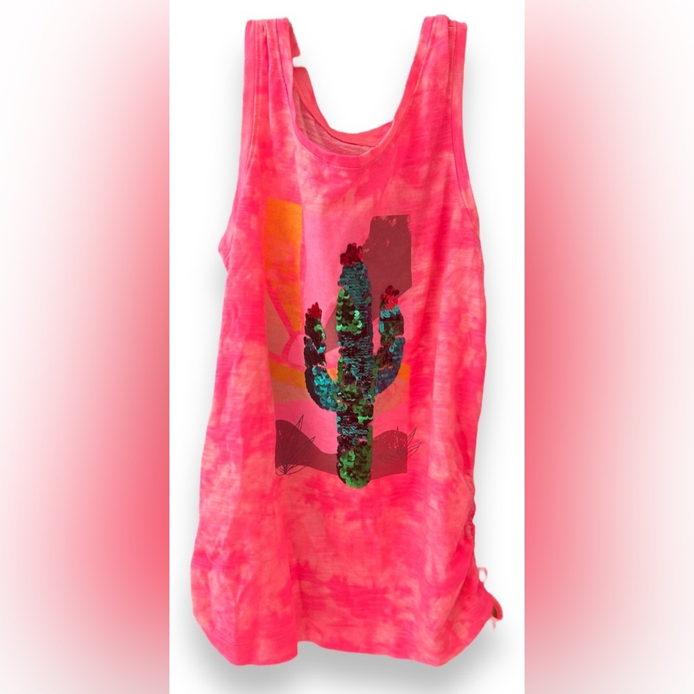 Pink Tank Top graphic cactus brand New Size XL Women’s summer top